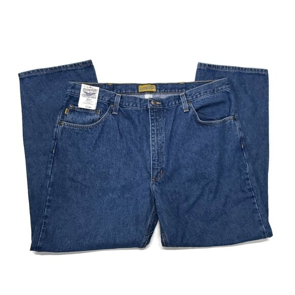 Diamond Gusset Blue Jeans Mens 42 x 30 NWT Stonewash Regular Western Denim USA - Picture 3 of 16
